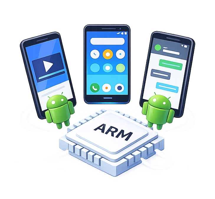 Ambiente Android real ARM baseado na nuvem